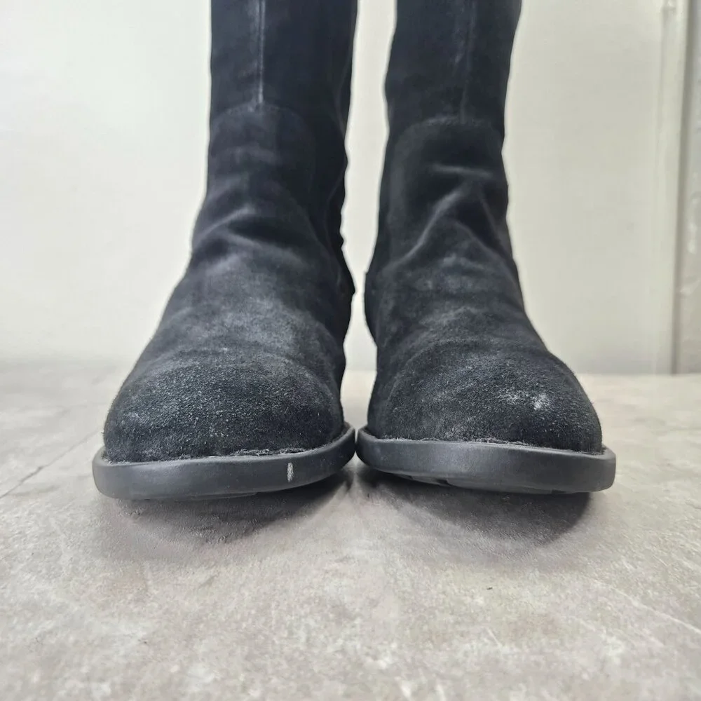 Born Knee High Boots‎ Size 8.5 Black Suede Equestrian Western Riding Tall Buckle